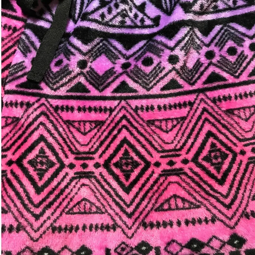 Colorful Geometric Soft Fluffy Drawstring Short Shorts